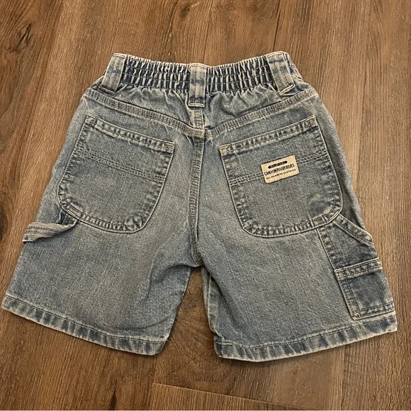Canyon River Blues | Vintage Toddler Jean Shorts | Light Wash | Retro Surfer - Picture 4 of 7